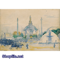 Tranh sơn dầu càu vông và bầu trời